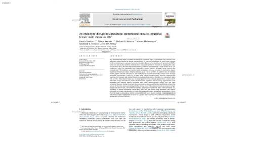 An endocrine-disrupting agricultural contaminant impacts sequential female mate choice in fish*